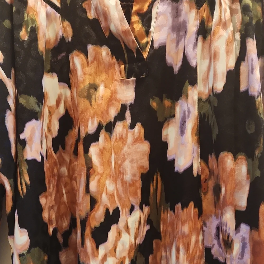 Za & Rachel Floral Long Sleeve Women's Top - Picture 3 of 7